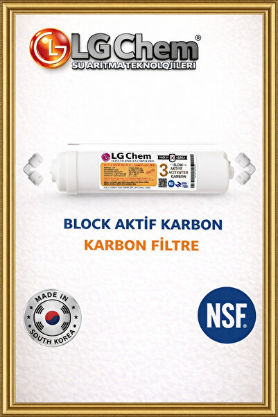 LG Chem 3 Nolu Block Karbon Inline Quick Filitre.kapalı Kasa Su Arıtma Cihazl...