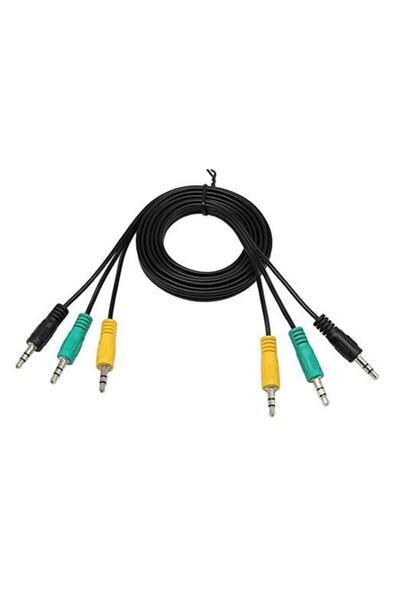 Mykablo 3'lü 3.5 mm Stereo 5.1 Ses Sistemi Kablosu - 1.5 Metre