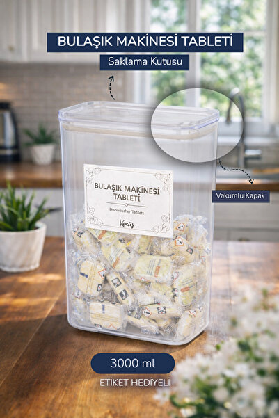 Karçiçeği Home Bulaşık Makinası Tablet Deterjanlık Vakum Kapak 2900ml