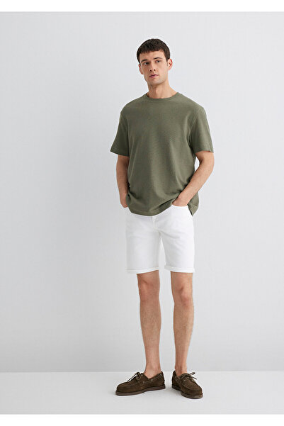 Mavi Brian White Comfort Jean Shorts 0418423856