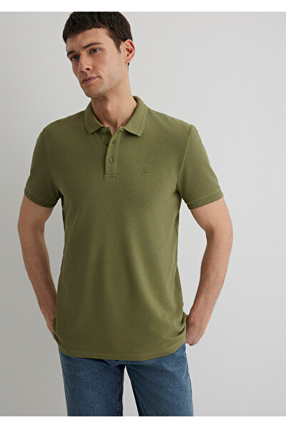 Mavi Haki Polo Tişört Slim Fit / Dar Kesim 064946-28524