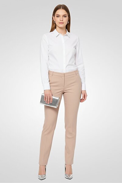 Lacoste Women Regular Fit Embroidered Logo Straight Leg Pants, Old Rose