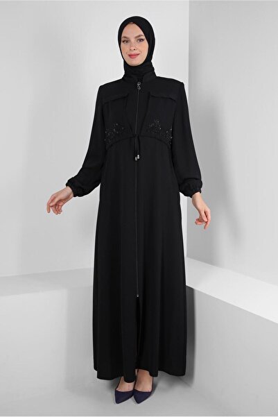 Alvina HAKİM YAKA TAŞ DETAYLI PARDESÜ 10732