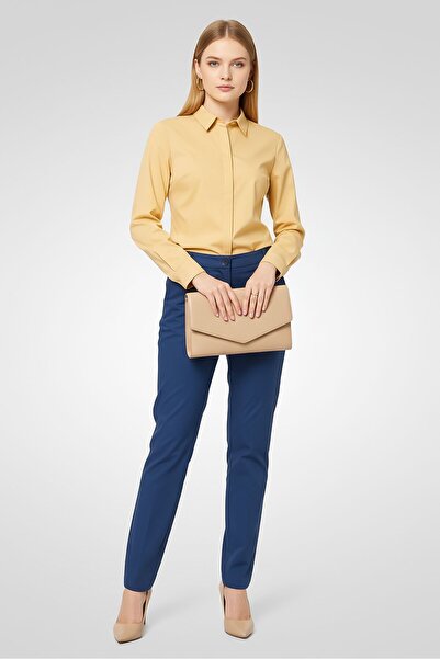 Lacoste Women Regular Fit Solid Chino Pants, Navy