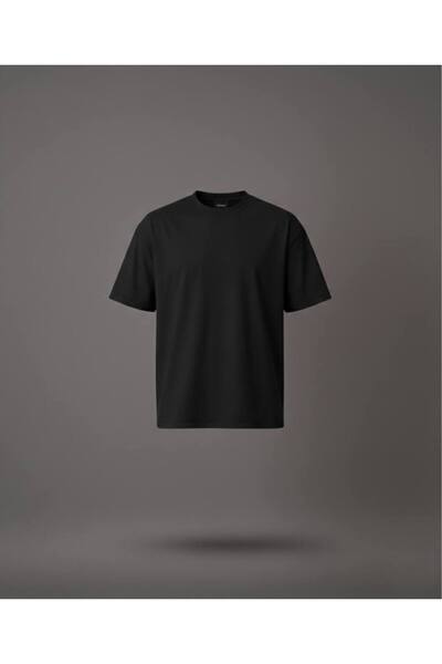 STOCX Oversize Wide Fit Crew Neck Basic Solid Short Sleeve T-Shirt