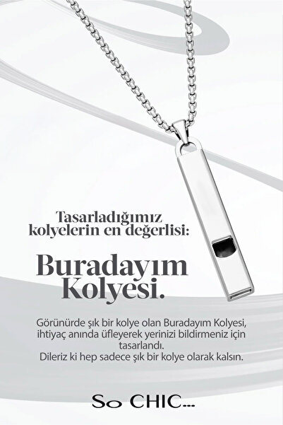So CHIC... So Chic... Çelik Buradayım Kolyesi