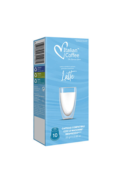 Italian Coffee Lapte, 10 capsule compatibile Nespresso, cafea italiană