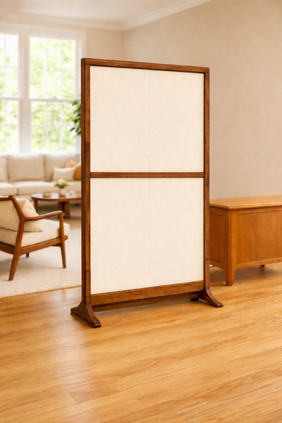 pinoxi 180cm X 100cm Masif Ahşap Çerçeveli Ayaklı Kumaş Paravan Seperatör Oda...