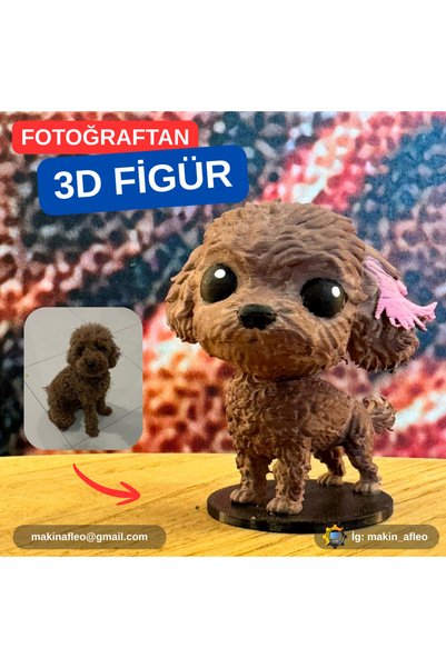 makinafleo Kişiye Özel Evcil Hayvan 3D Figürü (10cm)
