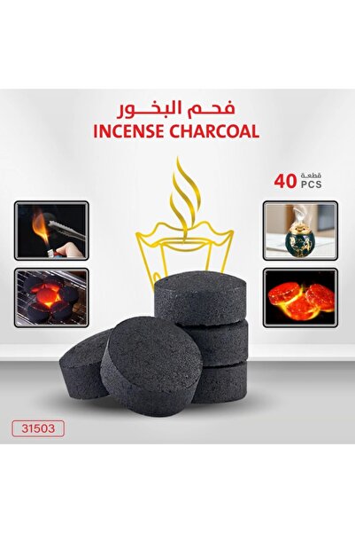 Biki Quick-lighting incense charcoal, 40 pieces – smokeless and sulfur-free -...