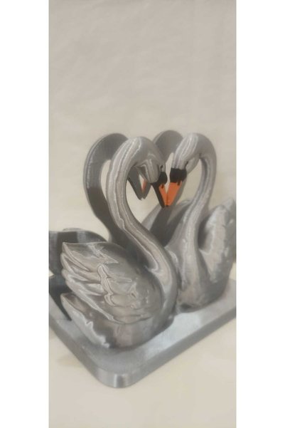GEZEGENX Napkin Holder, Decorative Stylish Kitchen Presentation Napkin, Swan Figured Napkin Stand, Table Top Design