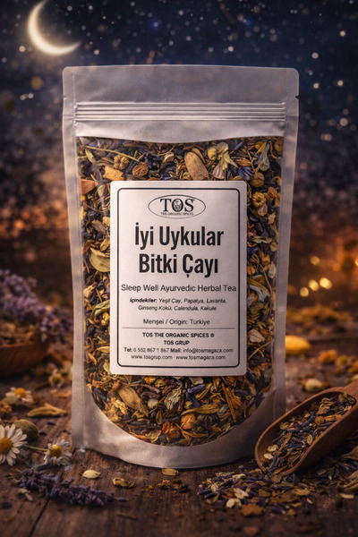 TOS The Organic Spices شاي الأعشاب الأيورفيدا - 40 جم، شاي النوم الجيد الليلي...