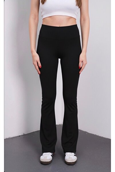 glanour Дамски черен клин с висока талия и разкроена талия