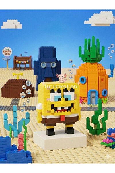 Bricks Mini SüngerBob KarePantolon 3D Puzzle Figürü