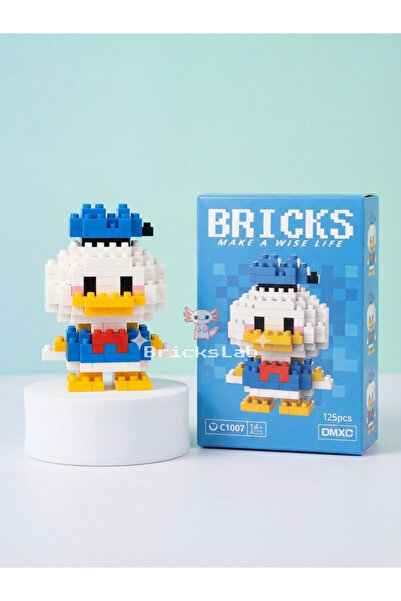 Bricks Mini Disney Donald Duck Yapboz 3D Puzzle Figür