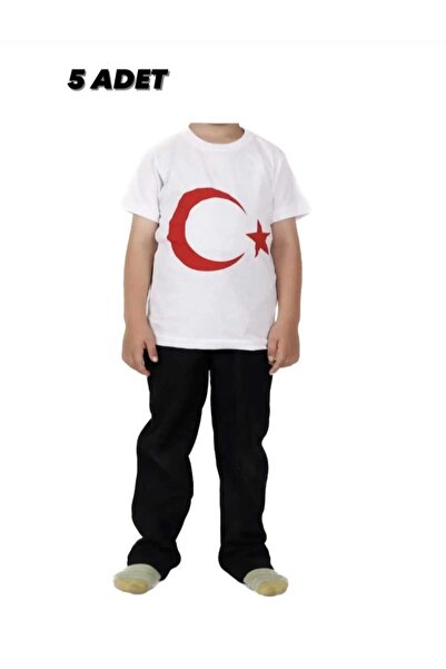 FERRY BUTİK Unisex zastava sa potpisom Ataturka Štampano 5-paket kratkih ruka...