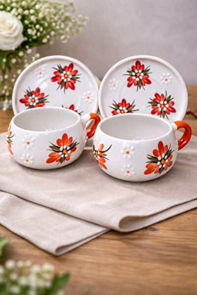 RGS HOMELİFE 2'li El Yapımı Seramik Kupa Seti, Kahve, Espresso ve Çay Kupa Se...