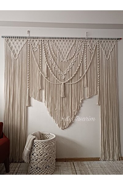 EdaTasarım Makrome Fon Perde 200x200cm