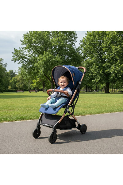 BUF BOOF ® S-16 Carucior sport ușor, 0–36 luni, poziție orizontala 180°, functie troller, darkblue