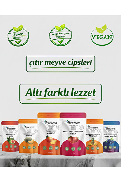 Freezeva Freeze Dried Kuru Meyve Cipsi Favori 6'lı - Avantajlı Set