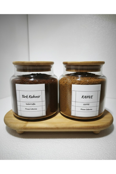 ÖZ HOME وعاء قهوة زجاجي بغطاء من الخيزران مزود بحامل، سعة 635 مل