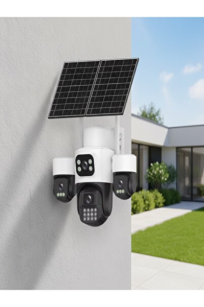 jtech Inox X14 3mp+3mp+3mp+3mp 12MP Aov e-Sim 4g 2xSolar Panelli 4 Kameralı 1 Ptz Akıllı Kamera