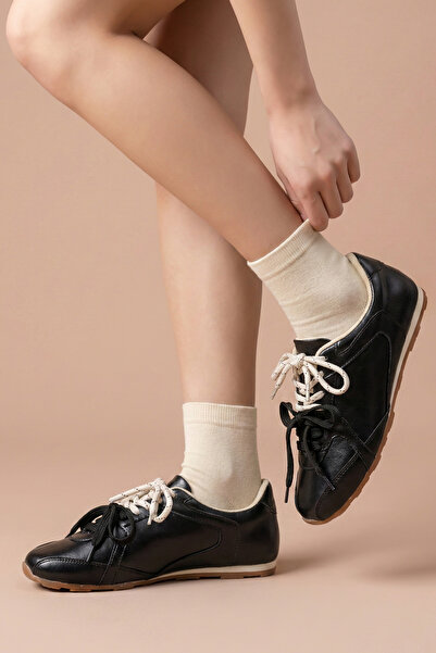 SEEM Perry Double Lace-up Pantofi negri pentru femei - Pantofi sport