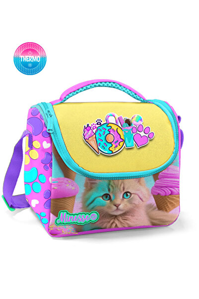 Minosso Cat Patterned Girl's Thermo Lunchbox 3001
