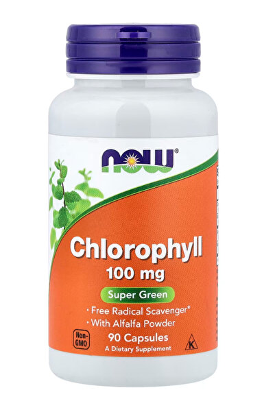 Now Supplements, Chlorophyll 100 mg with Alfalfa Powder, Green Superfood, 90 ...