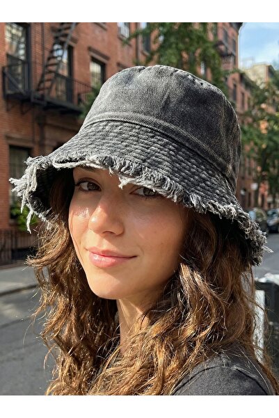 Torn Fisherman Jean Denim Hat