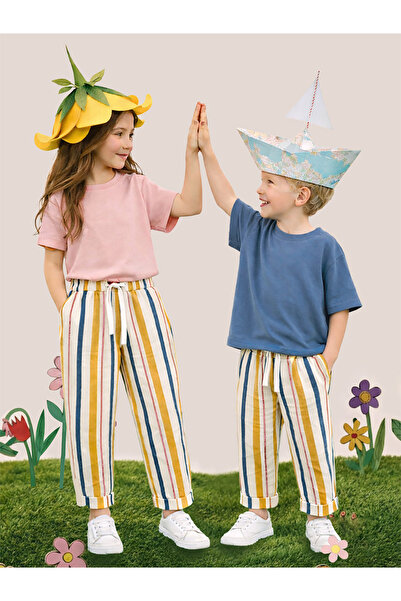 MSHB&G Striped Woven Unisex Girls Boys Children Woven Pants Spring-Summer 2-8...