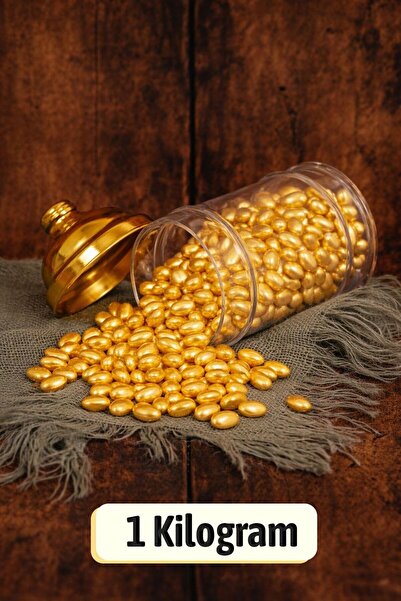 ÜLKÜ KURUYEMİŞ (1 KG) 1. Sınıf Lüks Premium Kalite Gold Altın Bademli Draje N...