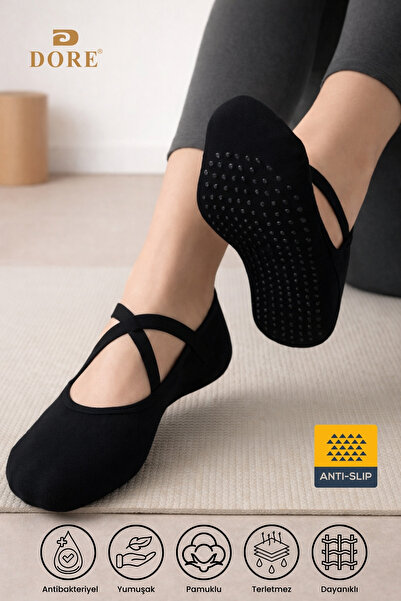 Dore Оригинални дамски чорапи от висококачествен памук с неплъзгаща се подмет...