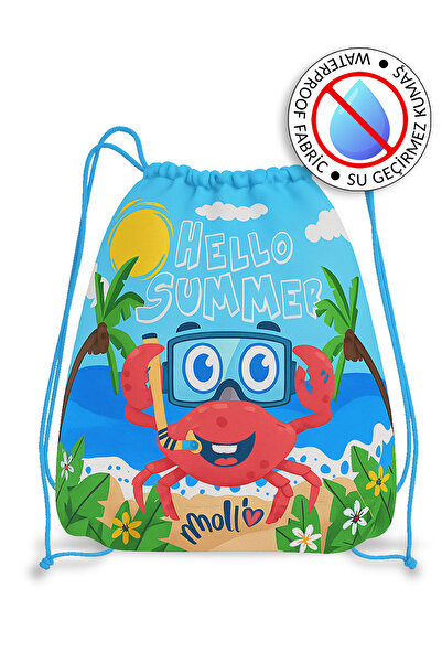 Molie Yengeç Su Geçirmez Kız Çocuk İpli Sırt - Plaj Çantası