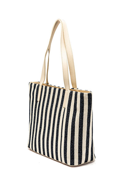 Karaca حقيبة كتف من القماش المخطط