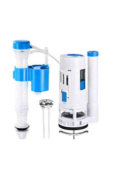 KANA 20cm Dual Flush Valve Toilet Repair Kit with ABS Fill Valve and Chrome P...