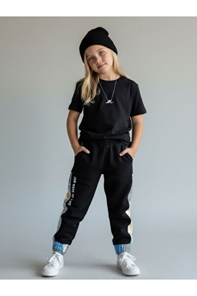 NK Pantaloni de iarnă din bumbac pentru fete cu talie și picioare elastice