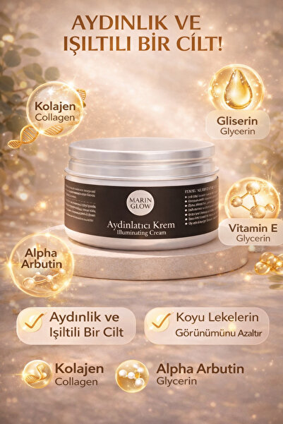 Marin Glow Aydınlatıcı, Leke Karşıtı, Makyaj Baz Altı Krem