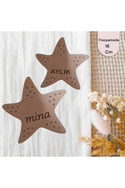 MK butik Wooden Baby Photo Shoot Month Cards Stars |   1-12 Month Development...