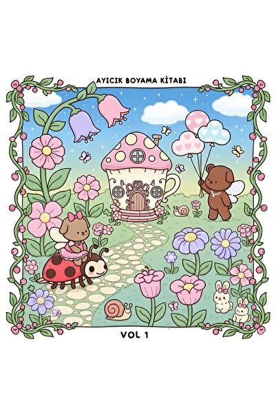 M&H Coloring Ayıcık Vol 1 - 21x21 cm Boyama kitabı Çocuk ve Yetişkinler için