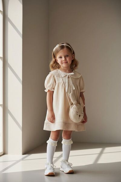 Minigimin Cicileri My Little One's Cicileri Muslin Baby Collar Rabbit Bag Gir...