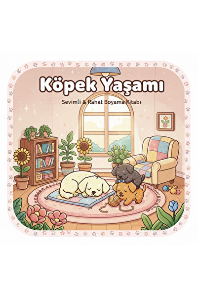 M&H Coloring Köpek Yaşamı - 21x21 cm Boyama Kitabı, Çocuk ve Yetişkinler için