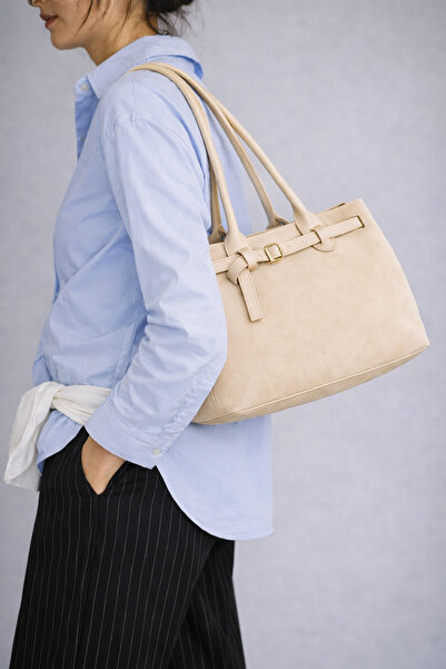 mèche atelier since 2024 Nely Жіноча сумочка з замші Крем