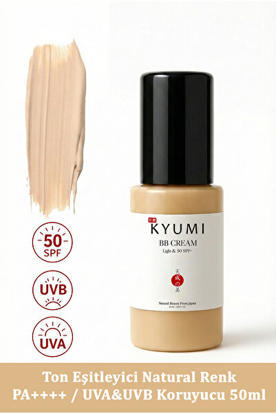 Kyumi BB Krem Light SPF50 PA++++ | UVA/UVB Güneş Koruyucu | Aydınlatıcı, Ton ...