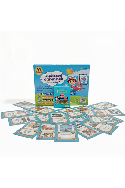mindoland A1 Edatlar ve Zaman Kelimeleri Serisi ingilizce kelime kartları ses...