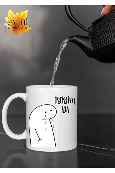 Eylül Design I'm Fine With Written Fun Special Design Printed Mug Cup Gift Cup