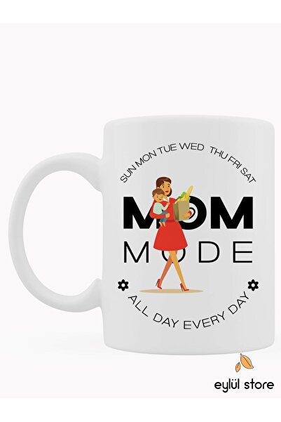 Eylül Design Mother Themed Written Special Design Printed Mug Cup Mother's Da...