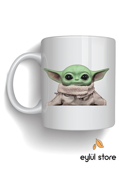 Eylül Design كوب قهوة مطبوع عليه تصميم بيبي يودا
