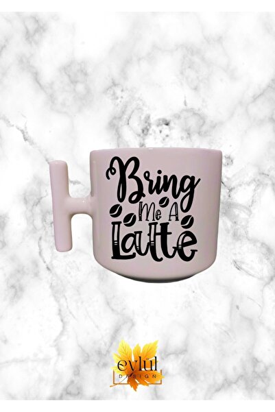Eylül Design Bring Me A Latte Coffee Special Design Printed T Mug Latte Glass...