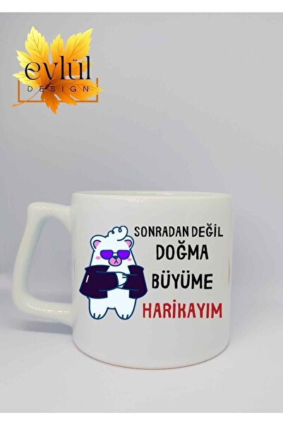 Eylül Design Born Grow I'M Awesome Written Custom Design Printed Luxury Ceram...